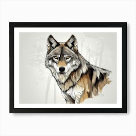 Wolf Painting 3 Art Print