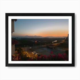 Sunset From The Balcony Art Print