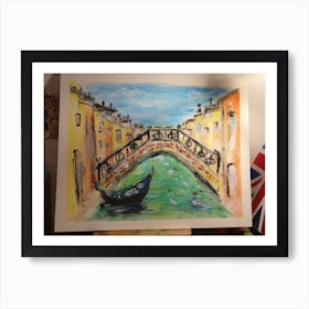 In Venice with love 16x20" acrylic on canvas Art Print