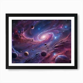 Galaxy Painting Paintings Art Print 3 Art Print