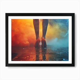 Woman In High Heels Art Print