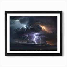 Lightning In The Sky 2 Art Print