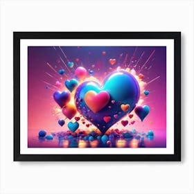 Colorful Heart Creative Art Print 26 Art Print