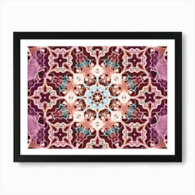 Watercolor Abstraction Pink Pattern Art Print