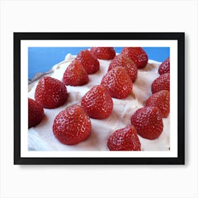 Strawberry Cake Art Print