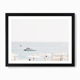 Yacht Near Beach Art Print