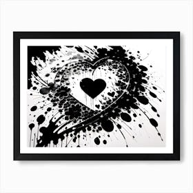 Heart Splatter 4 Art Print