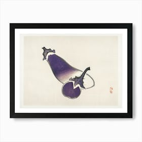 Eggplants, Kōno Bairei Art Print