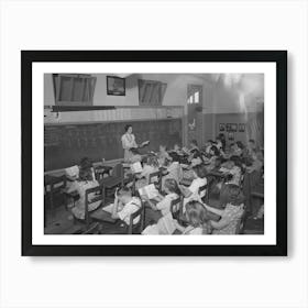 Untitled Photo, Possibly Related To Music Class At The Balboa School, San Diego, The Crowded Condition Of Art Print