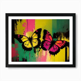 Two Colorful Butterflies 3 Art Print