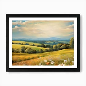 Printable Wall Art, Vintage Landscape, Farmhouse Wall Decorations, Vintage Landscape Oil Painting.23 Art Print