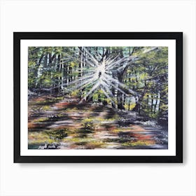 Angel in the Woods 1 Art Print