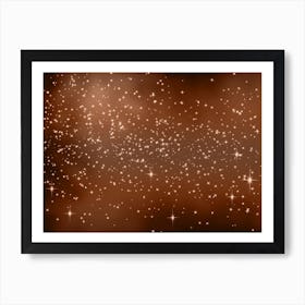 Soft Taupe Shining Star Background Art Print