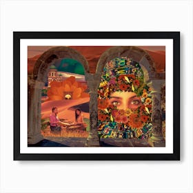 Surreal Portal Collage Art Print