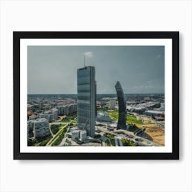 Drone photography of the business district City Life Milan. Milan architecture Art Print