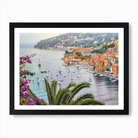 French Riviera Coastline Art Print