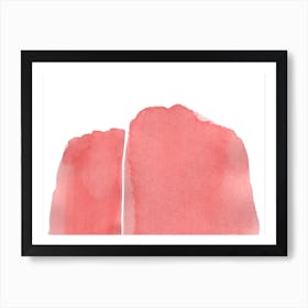 Minimal Pink Abstract 03 Mountain Art Print