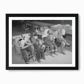 Schoolchildren Playing A Game At The Fsa (Farm Security Administration) Farm Workers Camp, Caldwell, Idaho By Art Print