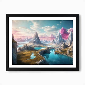 Majestic Fantasy World Open Map Elven Lands (1) Art Print