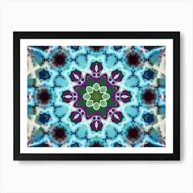 Blue And Purple Abstract Pattern Art Print