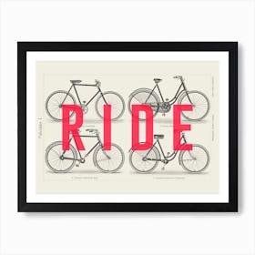 Ride On Bike Art Print