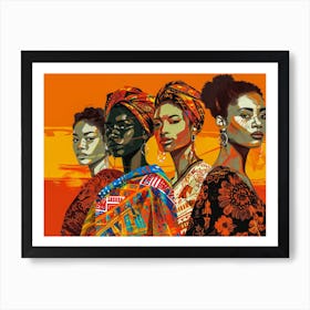 Three African Women 1 Art Print