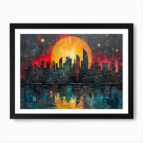 Sydney Cityscape, Cubism Art Print