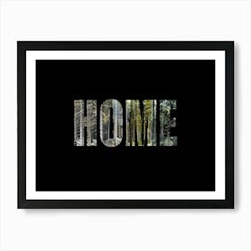 Home Poster Forest Collage Vintage 1 Art Print