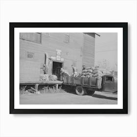 Farmer Brings Seed Into Seed Mill, Ontario, Oregon By Russell Lee Art Print