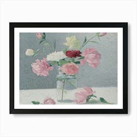 Peonies In A Vase Art Print