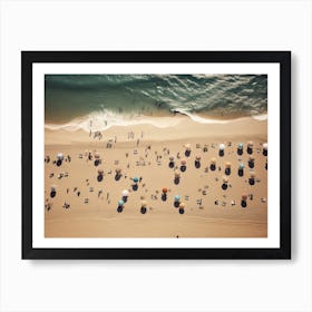 Aerial View Of A Beach In Warm Tones 6 Art Print