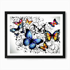 Butterfly Painting 65 Art Print