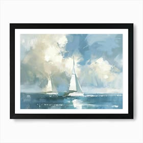 Sailboats In The Sky Art Print