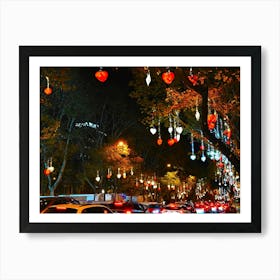 Lights On The Street Art Print