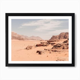 In The Desert Of Wadi Rum In Jordan Art Print