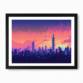 Taipei Skyline 3 Art Print