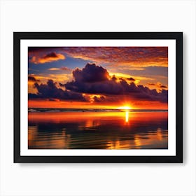 Sunset On The Beach 107 Art Print