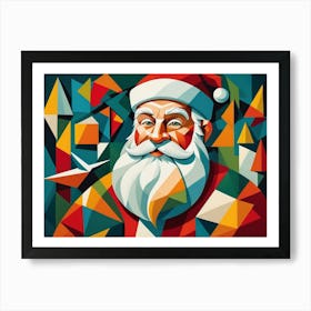 Beautiful Abstract Santa Claus Art Print