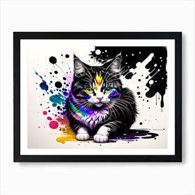 Cat Painting 6 Art Print