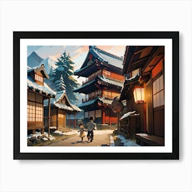 Asian Village Art Print