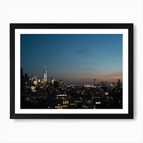 New York City Skyline At Dusk Art Print