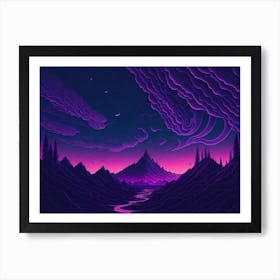 Purple Horizon 2 Art Print