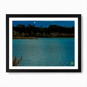 Moon Over Lake 20230108995rt1pub Art Print