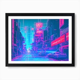 Alt+ctrl-Neon City Art Print