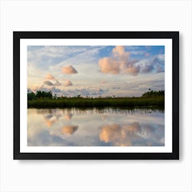 River Cloud Reflections In The Water Art Print