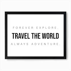 Travel The World Typography Word Art Print