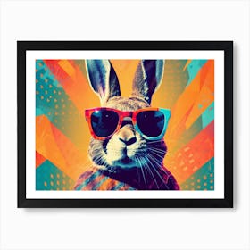 Rabbit In Sunglasses Pop Art Print