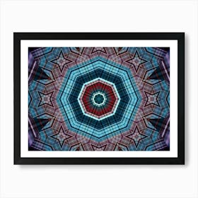 Abstraction Blue Rays Art Print