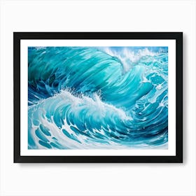 Abstract Ocean Scene At A Tropical Glacier Under Bright Daylight Nature Inspired Ripples Forming In Art Print