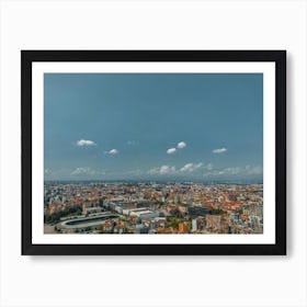 Aerial view of Milan city Art Print